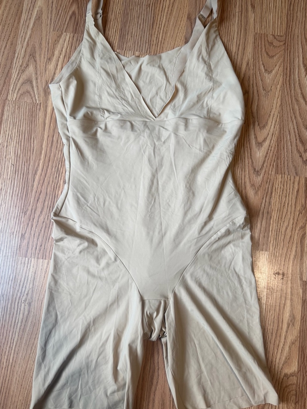& Other Stories Beige Nude Shapewear Bodysuit with Adjustable Straps